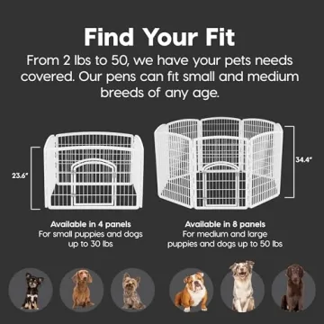 IRIS USA Puppy Playpen with Door - Safe Indoor Enclosure