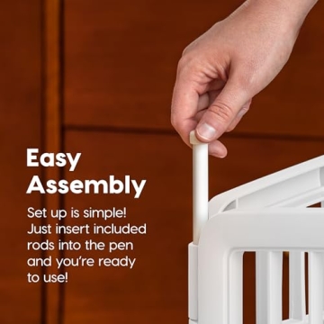 IRIS USA Puppy Playpen with Door - Safe Indoor Enclosure