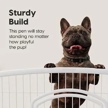 IRIS USA Puppy Playpen with Door - Safe Indoor Enclosure