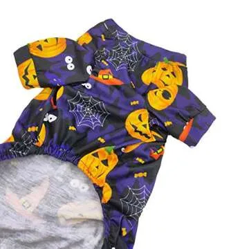 Lamphyface Halloween Dog Pajamas Clothes Pet Costume Apparel Coat Jumpsuit