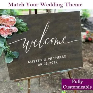 Personalized Handmade Wedding Welcome Sign for Your Special Day