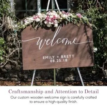 Personalized Handmade Wedding Welcome Sign for Your Special Day