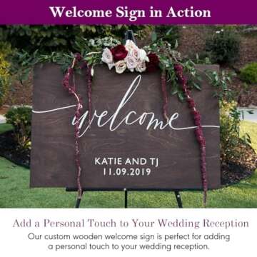 Personalized Handmade Wedding Welcome Sign for Your Special Day