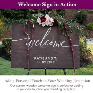 Personalized Handmade Wedding Welcome Sign for Your Special Day