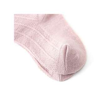 Azue Baby Girl Knee High Socks Newborn Infant Cotton Cable Knit Stockings Unisex Baby Long Socks Toddler Sock Tights 5 Pairs Colorful Ruffles 0-12 Months