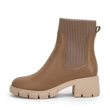 Stylish Coutgo Women’s Chelsea Platform Ankle Boots