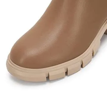 Stylish Coutgo Women’s Chelsea Platform Ankle Boots