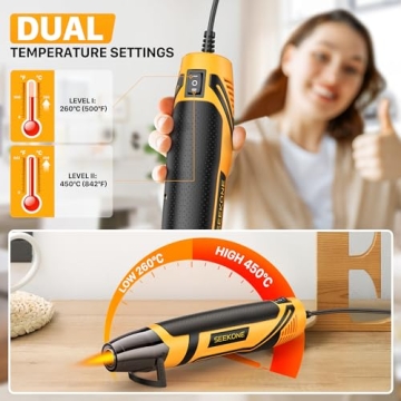 SEEKONE Mini Heat Gun 350W for Crafting & DIY Projects