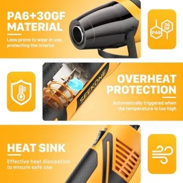SEEKONE Mini Heat Gun 350W for Crafting & DIY Projects
