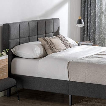 ZINUS Lottie Upholstered Platform Bed Frame Twin Grey