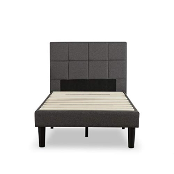 ZINUS Lottie Upholstered Platform Bed Frame Twin Grey