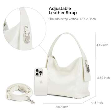 LA FESTIN Leather Hobo Bags for Women Stylish Handbag Crossbody Shoulder Tote Satchel Purse with Adj...