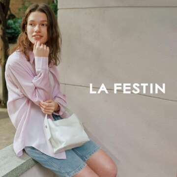 LA FESTIN Leather Hobo Bags for Women Stylish Handbag Crossbody Shoulder Tote Satchel Purse with Adjustable Strap for Daily Occasions