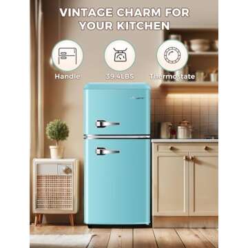 Anypro 3.2 Cu.Ft Retro Fridge: Space-Saving, Stylish, and Efficient Refrigerator