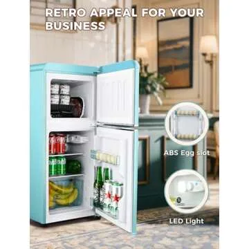 Anypro 3.2 Cu.Ft Retro Fridge with Freezer for Any Space