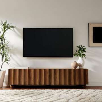 Modway Sorren 71 Inch TV Stand - Modern Walnut Console