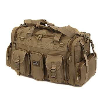 Nexpak Mens Large 22" Inch Tan Duffel Duffle Military Molle Tactical Gear Shoulder Strap Travel Bag