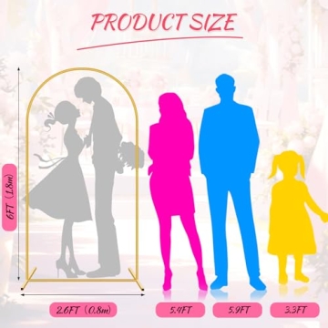 Bouiexye 6FT Metal Arch Backdrop Stand for Events