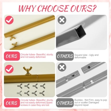 Bouiexye 6FT Metal Arch Backdrop Stand for Events