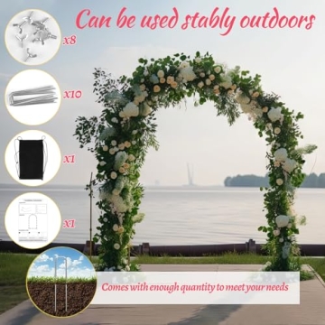 Bouiexye 6FT Metal Arch Backdrop Stand for Events