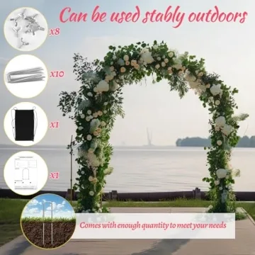 Bouiexye 6FT Metal Arch Backdrop Stand for Events