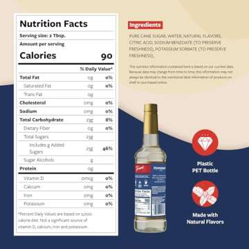 Torani Coffee Syrup, Peppermint Flavored Syrup for Drinks, Pump Included, 25.4 Fl Oz