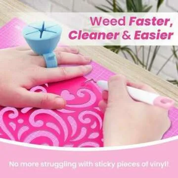 Tweexy Vinyl Weeding Scrap Collector Ring - Sky