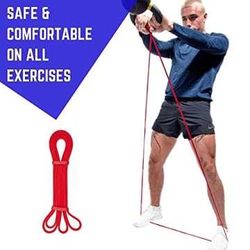 Motion Fitness Pull Up Assistance Bands for Working Out- Resistance Bands with Door Anchor, Body Stretching, Exercising, Physical Therapy, Pilates, Home Gym (Set of 3)