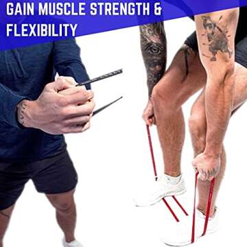 Motion Fitness Pull Up Assistance Bands for Working Out- Resistance Bands with Door Anchor, Body Stretching, Exercising, Physical Therapy, Pilates, Home Gym (Set of 3)