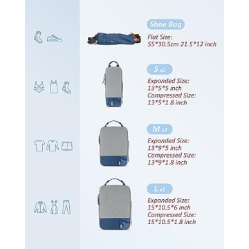 BAGSMART Compression Packing Cubes for Travel Essentials