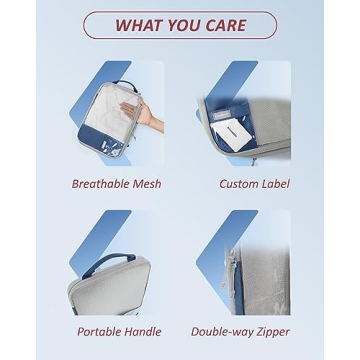 BAGSMART Compression Packing Cubes for Travel Essentials