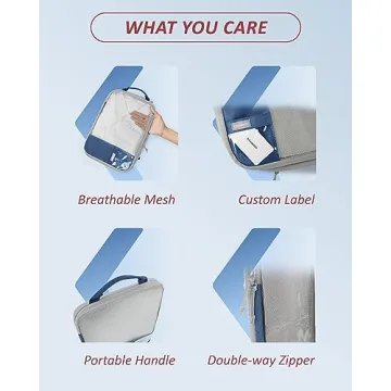 BAGSMART Compression Packing Cubes for Travel Essentials