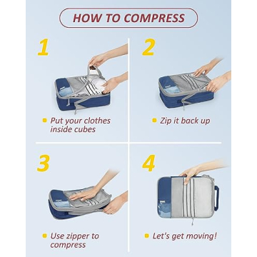BAGSMART Compression Packing Cubes for Travel Essentials