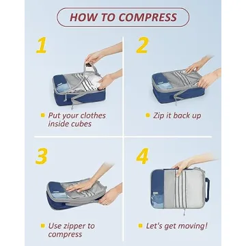 BAGSMART Compression Packing Cubes for Travel Essentials