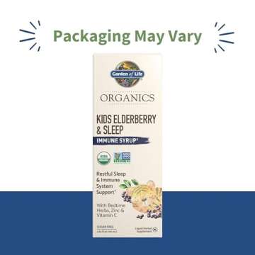 Garden of Life Organics Elderberry Immune Support for Kids with Zinc, Vitamin C - Kids Elderberry & ...