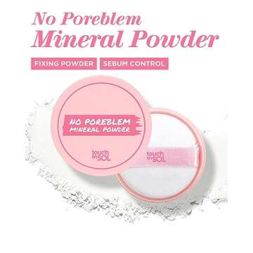 TOUCH IN SOL No Poreblem Mineral Powder - Translucent, Lightweight Loose Setting Powder for Flawless...