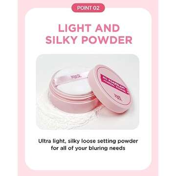 TOUCH IN SOL No Poreblem Mineral Powder - Translucent, Lightweight Loose Setting Powder for Flawless Matte Finish - Oil Control, Pore Primer, Blurs Imperfections & Fine Lines - Face & Greasy Hair Use
