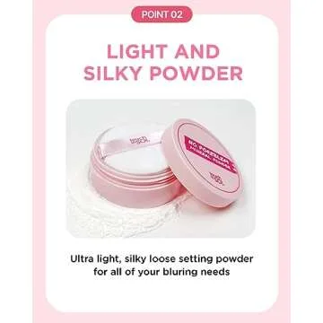 TOUCH IN SOL No Poreblem Mineral Powder - Translucent, Lightweight Loose Setting Powder for Flawless Matte Finish - Oil Control, Pore Primer, Blurs Imperfections & Fine Lines - Face & Greasy Hair Use