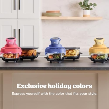 Ninja | Air Fryer | Crispi 4-in-1 Portable Cooking System | 4QT & 6 Cup Glass Containers, Crisper Pl...