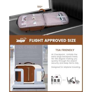 LOVEVOOK 50L Carry on Backpack for Women & Men with 3 Packing Cubes, Large Travel Backpack for Airpl...