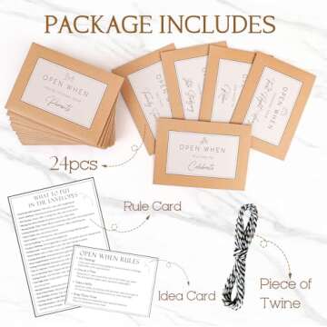 Graduation Gifts - 24 Pcs Open When Envelopes Letters Set - 2025 High School College Students Personalized Present - Best Grad Gift Ideas from Parents for Him Her Women Boys Girls Friends Daughter Son