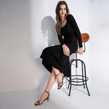 Modatope Black Kitten Heel Sandals for Women - Stylish Comfort