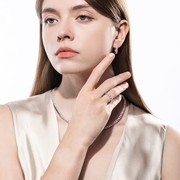 AnuClub 5cttw D Color Moissanite Eternity Ring - Sterling Silver