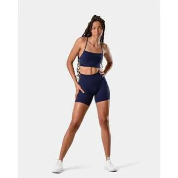 Kamo Fitness Featherlite Enhance 6" Women's Biker Shorts - Hidden Scrunch, No Front Seam, Soft Light...