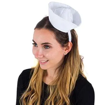 Tigerdoe Hat, Sailor - Yacht Captain Costume Headbands - Mini Hat Headbands (2 Pack Mini Sailor Hat Headbands)