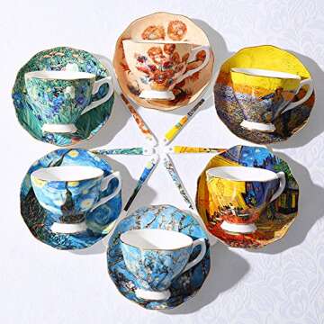 Vincent Van Gogh Coffee Mugs Set With Gift Box