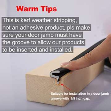 Kerf Weather Stripping Door Seal for Easy Installation and Gaps