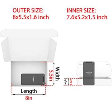 Lmuze Small Pink Shipping Boxes for Small Business Pack of 25-8x5.5x1.6 inches Cardboard Corrugated ...