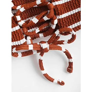 ZAFUL Stylish Striped Bandeau Bikini Set for Summer Swimwear