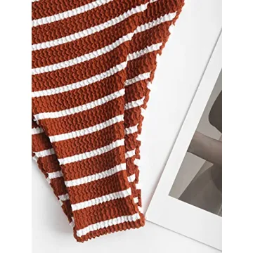 ZAFUL Stylish Striped Bandeau Bikini Set for Summer Swimwear